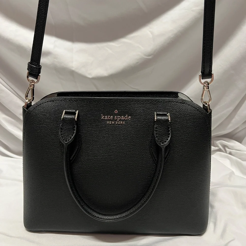 Kate Spade New York Darcy Small Satchel - Black Pebbled Leather Purse